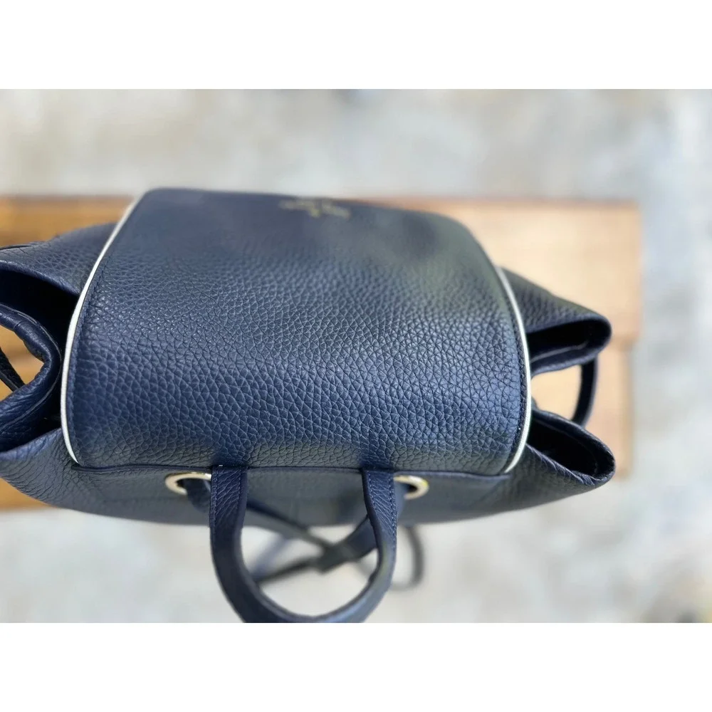 Kate Spade Chester Street Kacy Navy Pebbled Leather Backpack Tassel Bag